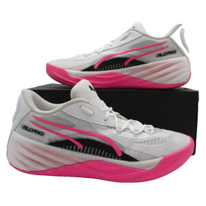 Puma All Pro Nitro SQD Mens Size 11 White Pink Hoops Basketball 309689-01 (1S6)